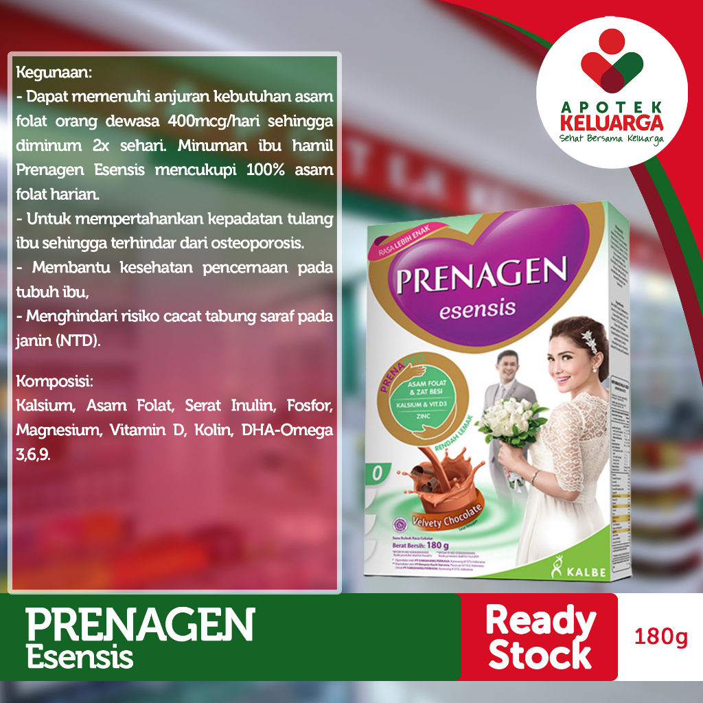 

[SIAP KIRIM!] Susu Prenagen esensis 180 gr rasa coklat #susu progam kehamilan