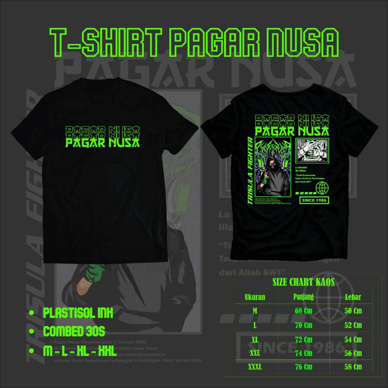 KAOS PAGAR NUSA TRISULA FIGHTER TERLARIS • KAOS PAGAR NUSA TERBARU • KAOS PAGAR NUSA KEREN • KAOS PA