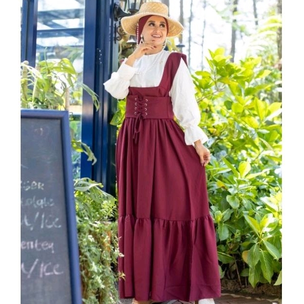 CHARISSA SET OVERALL PREMIUM | GAMIS OVERALL WANITA TERBARU