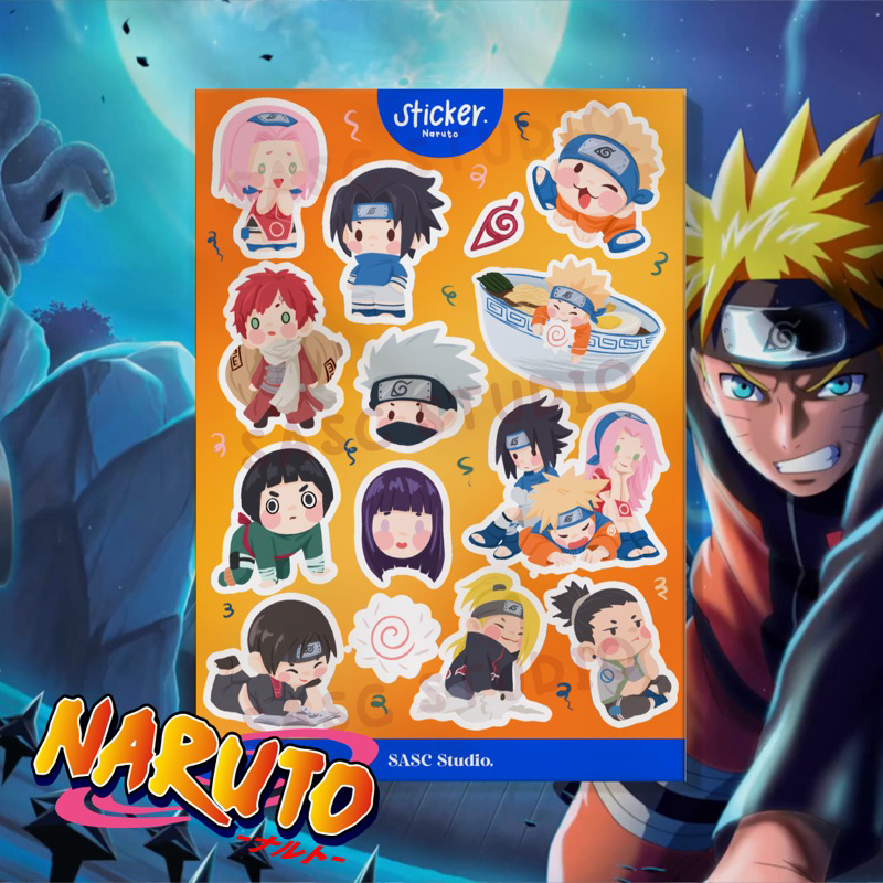 

NARUTO stickersheet a6 waterproof | sazuke sakura hitachi naruto