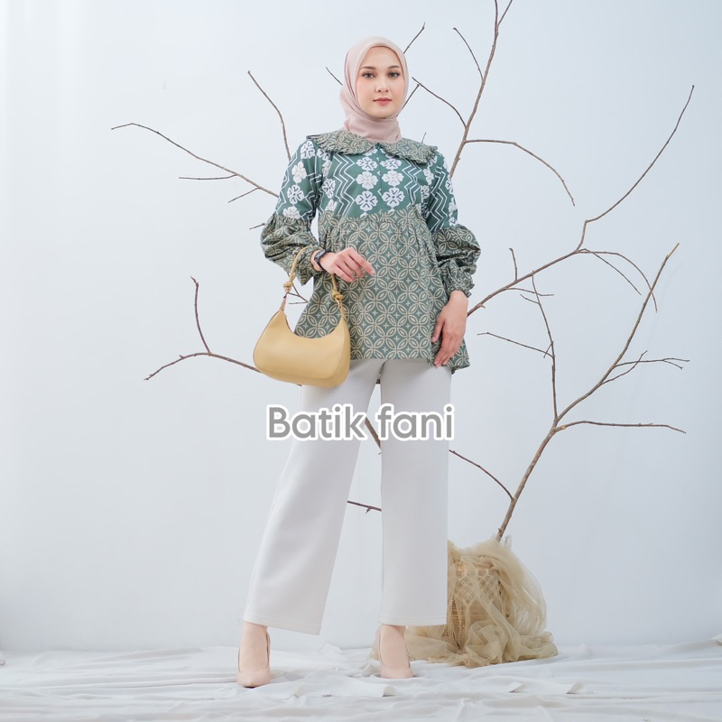 Batik Wanita Modern Atasan Batik Wanita Blus Amarilis