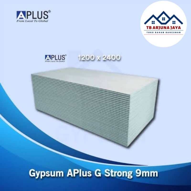 GYPSUM BOARD APLUS 9mm | 9mm x 1200mm x 2400mm Partisi Plafon | GIPSUN PLAFON A+ A PLUS Rangka Plafo