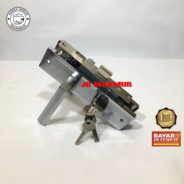 Handle Kunci Pintu Rumah Sedang Set Lidah Kotak / Gagang Pintu Rumah Sedang Kotak / kunci pintu seda