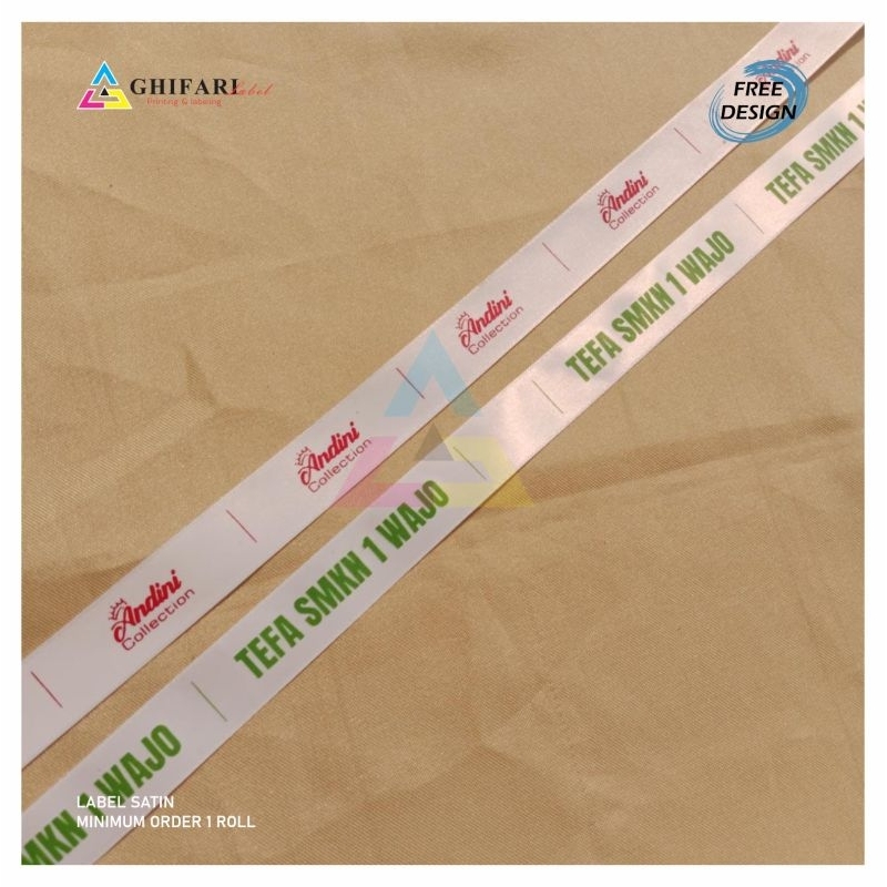 

satin printing SUPER MURAHsatin putih satin print satin lokal satin tipis halus label merk label cuci label cotton label pundak label merk label halus label lipat