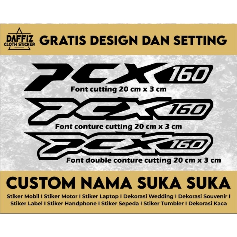 Stiker cutting PCX 160