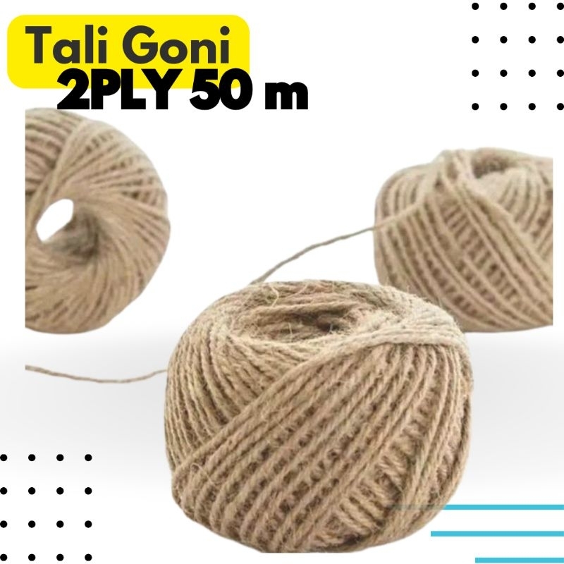 

Tali Rami Goni roll 2 PLY (+/-50 meter) untuk Tali undangan Kado souvenir Tali kerajinan jerami