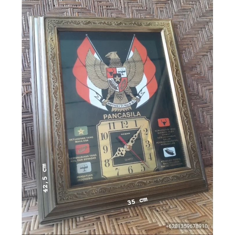 Jam Dinding Tembok Jadul Pancasila Garuda