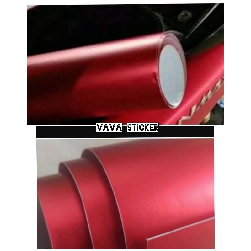 Skotlet merah crome doff/stiker skotlet merah crome doff/stiker skotlet motor/skotlet merah satin