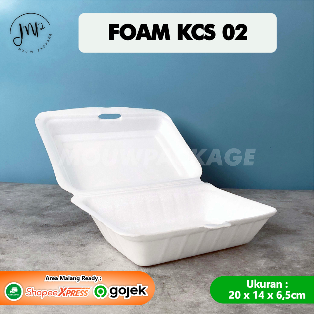 KOTAK MAKAN STEROFOAM / STYROFOAM NASI / STYROFOAM BUBUR / STYROFOAM BAKMI / KCS 2 Foam