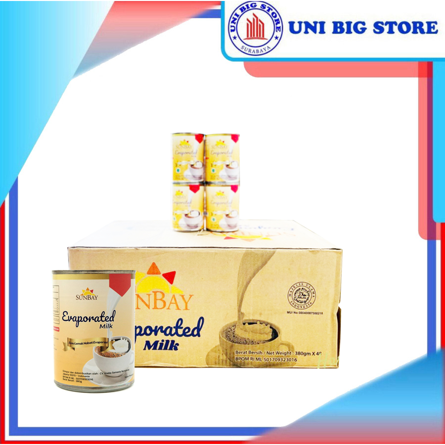 

SUNBAY Evaporated Milk Susu Evaporasi 380 gr x 48 pcs DUS