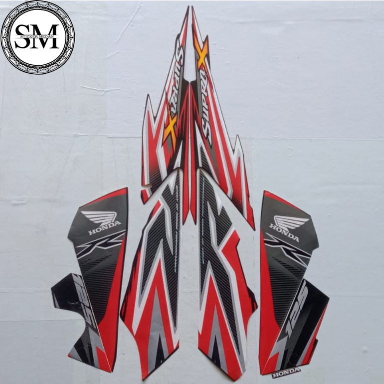Striping Stiker Honda Supra X 125 R 2012 List Body Standar Motor Honda Supra X 125 R 2012