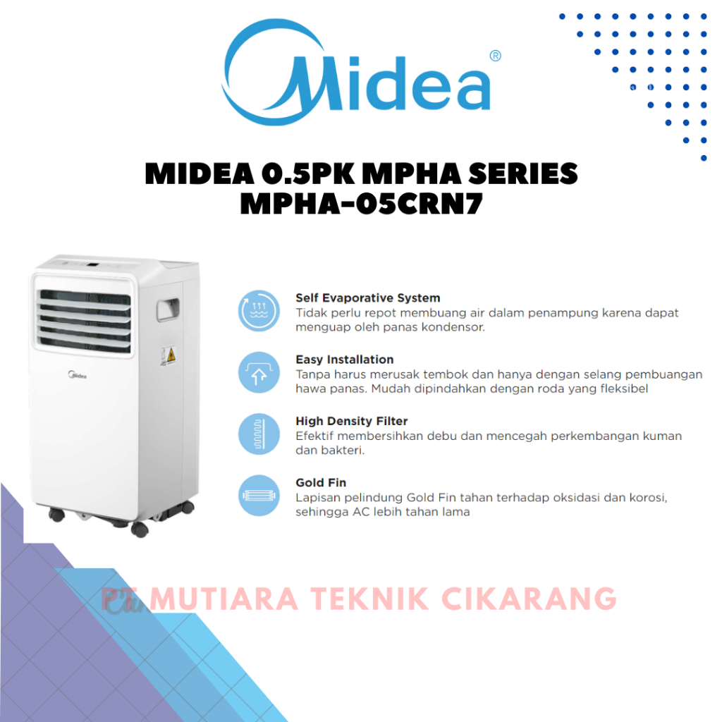 AC PORTABLE MIDEA 0.5PK MPHA SERIES R290