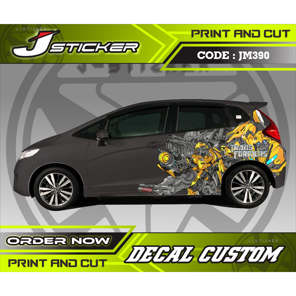 STICKER DECAL MOBIL VARIASI BUMBLEBEE