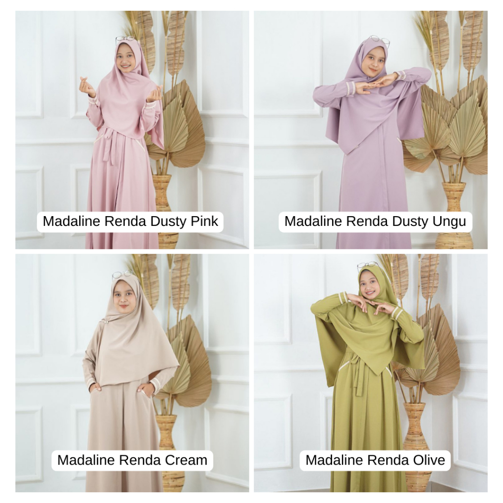 Elhurriyah Gamis Madaline Dress Polos Busui Kekinian Dress Gamis Ibu Terbaru Seragam Muhammadiyah Se