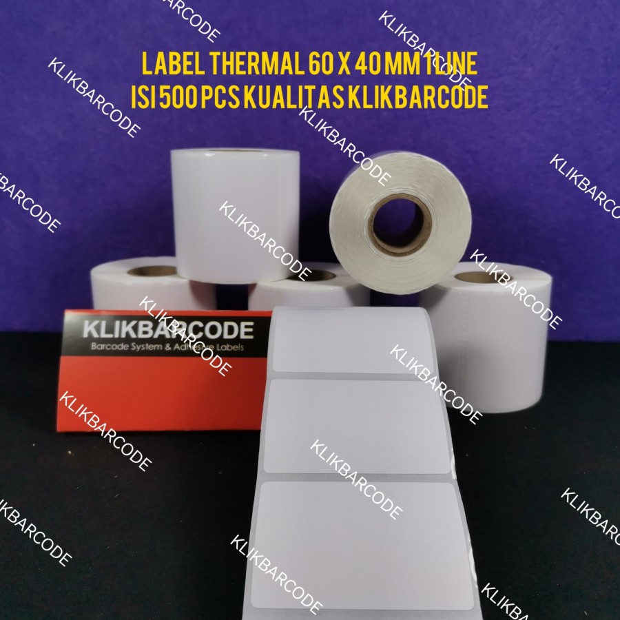 

LABEL DIRECT THERMAL Uk 60 X 40 / 60X40 MM / 60X40MM STIKER BARCODE 500 PC