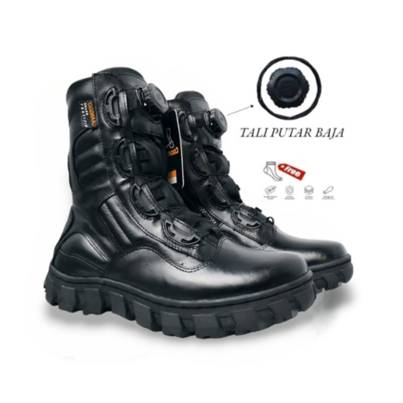 CAANGGO - SEPATU PDL Tali putar Radial ModeX Kulit Sapi Asli