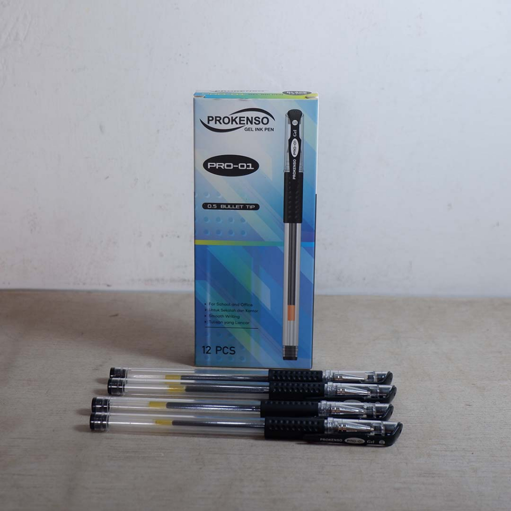 

Pulpen Prokenso Gel Ink Pen Hitam Murah 0.5 Bullet Tip