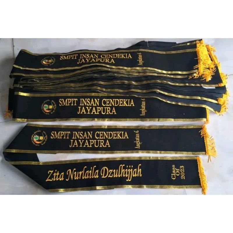 Selempang Wisuda Nama | Selempang bordir