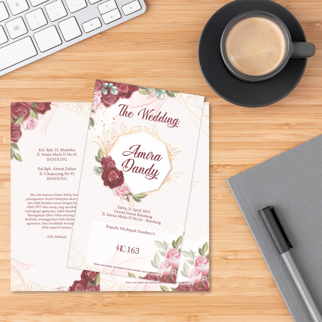 Blangko Undangan Pernikahan  HC 163 | vistakertas