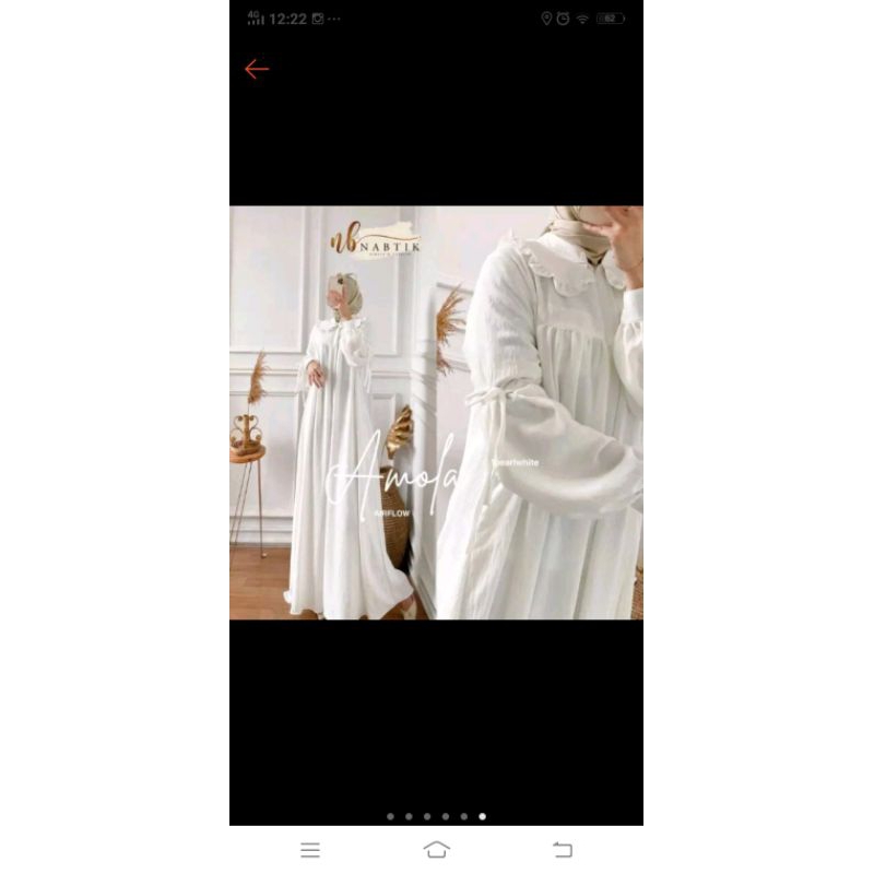 gamis putih crinkle airflow