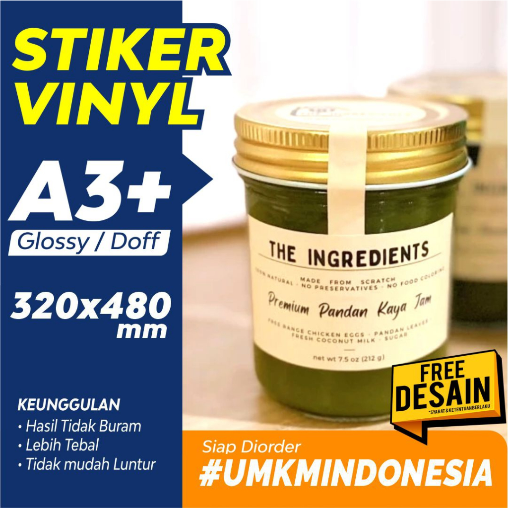 

STIKER VINYL | STIKER KEMASAN | Stiker label | Stiker label makanan
