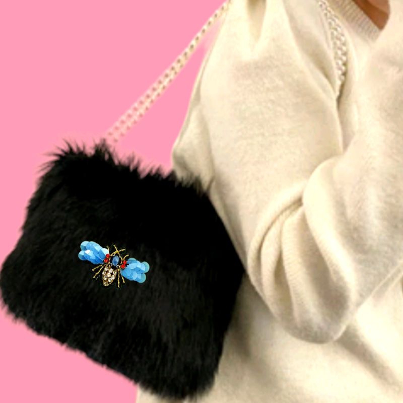 tas bulu cewek/tas bulu/tas bulu kelinci/tas pesta/tas mutiara/tas bling bling/rtas kondangan/clutch