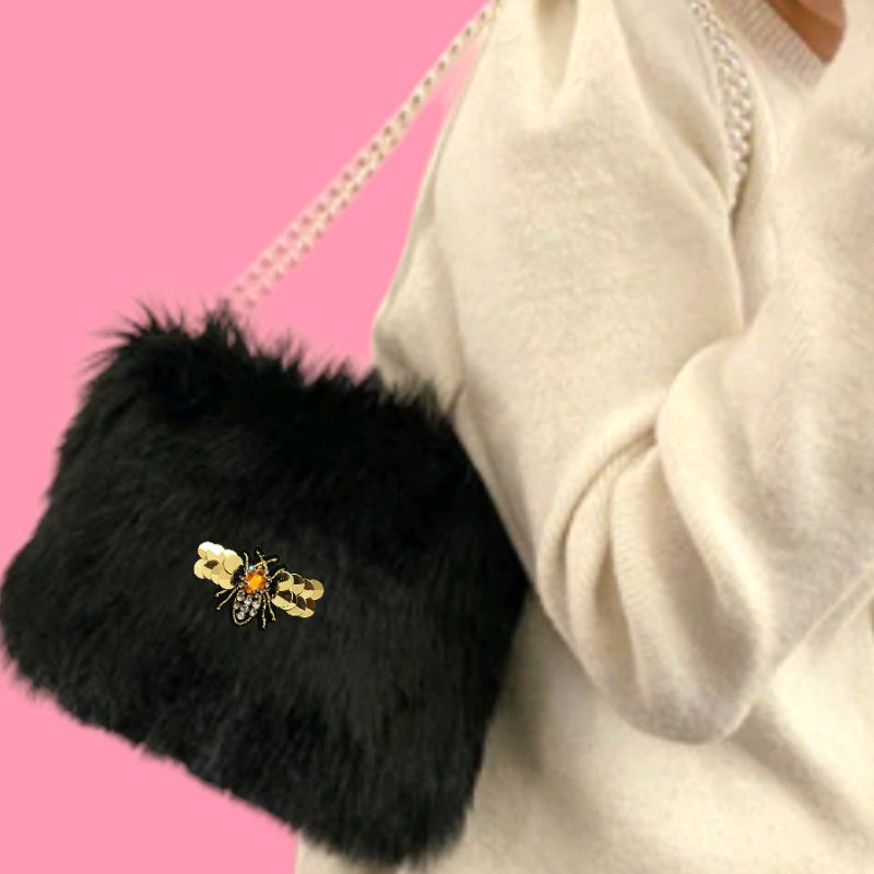 tas bulu premium/tas cewek/tas wanita/tas bulu cewek/tas bulu wanita/tas pesta/clucth pesta/pouch bu