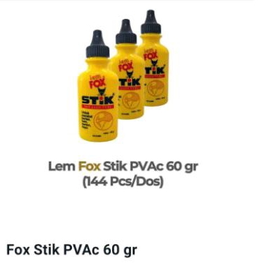 

Lem Fox stik PVAC 60 gram