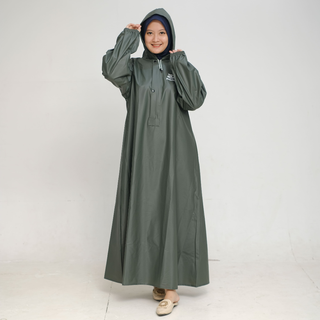 Jas Hujan Gamis Wanita | Mantel Hujan Wanita Model Gamis |  Raincoat Gamis Syar'i