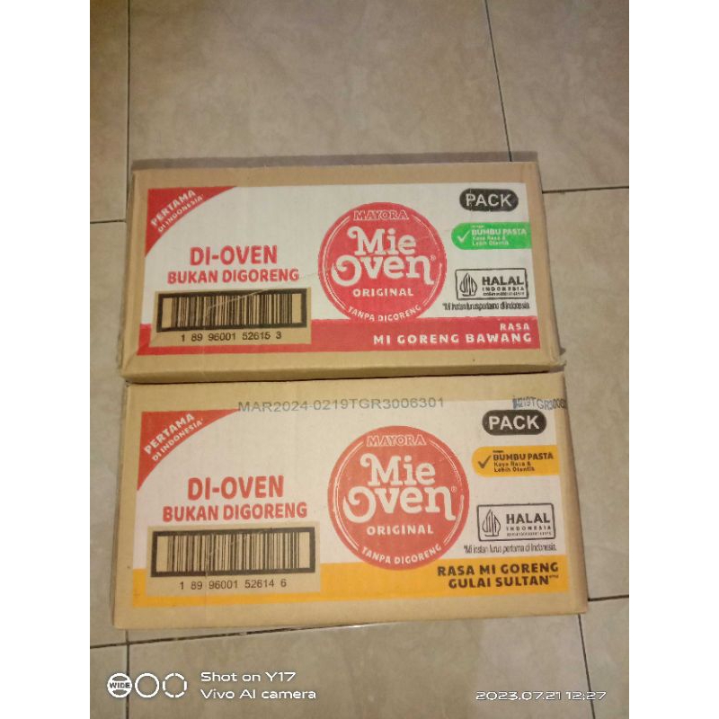 Mayora Mie Oven Goreng Ayam Bawang 1 Dus, Mayora Mie Oven Goreng Gulai Sultan 1 Dus, Mayora Mie Oven