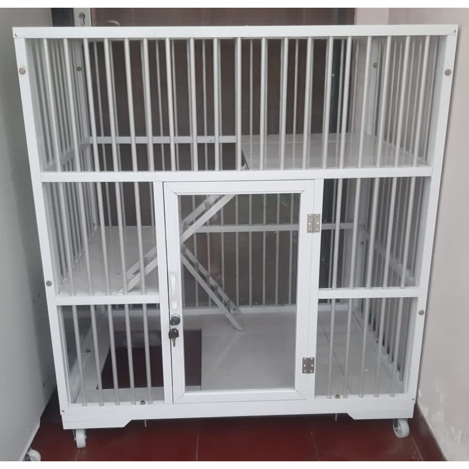 kandang kucing alumunium 1 pintu jumbo