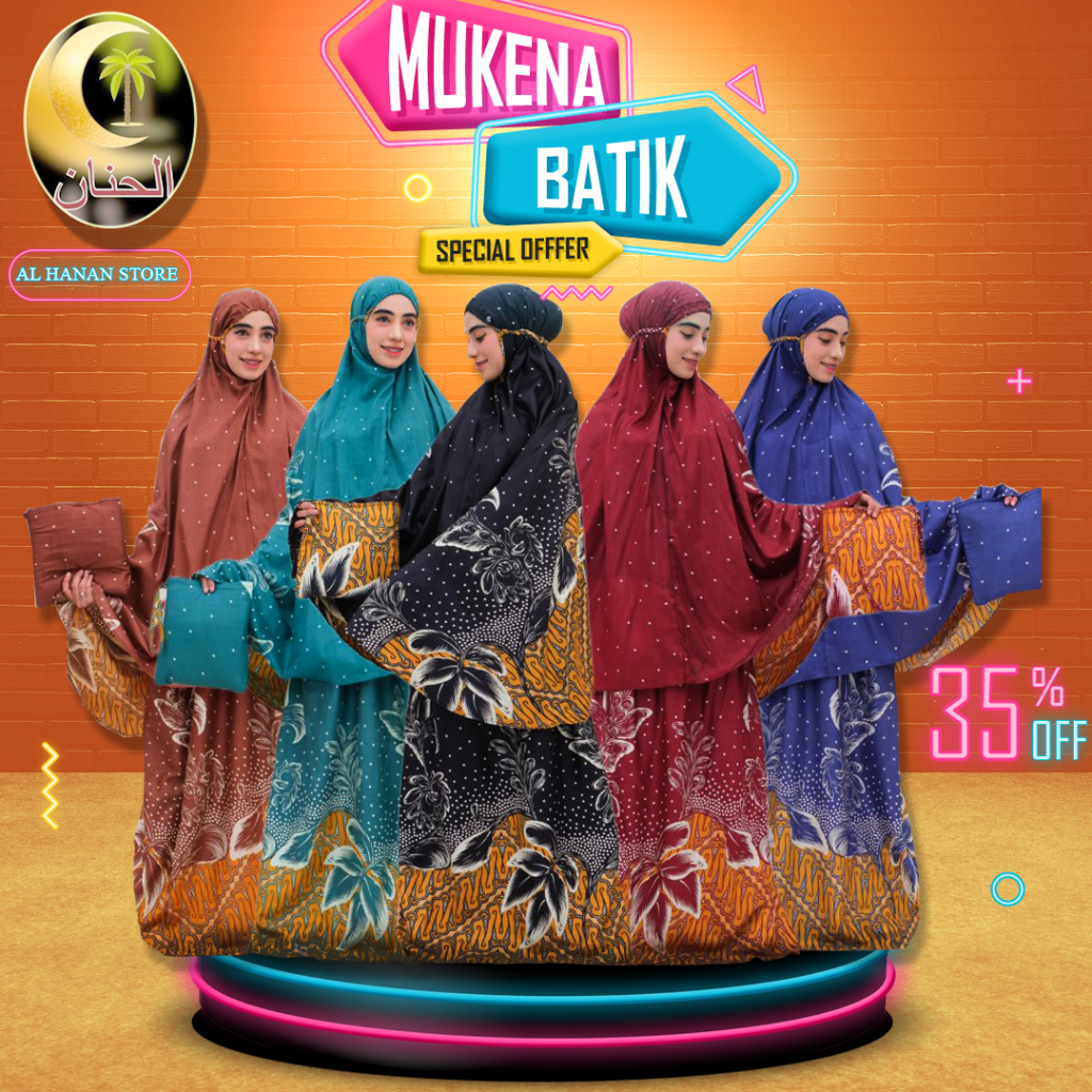 Mukena batik jumbo solo pekalongan rayon batik premium