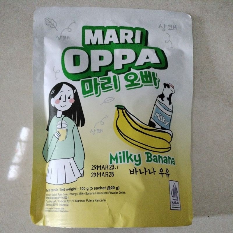 

Minuman Susu Korea Mari Oppa Milky Banana