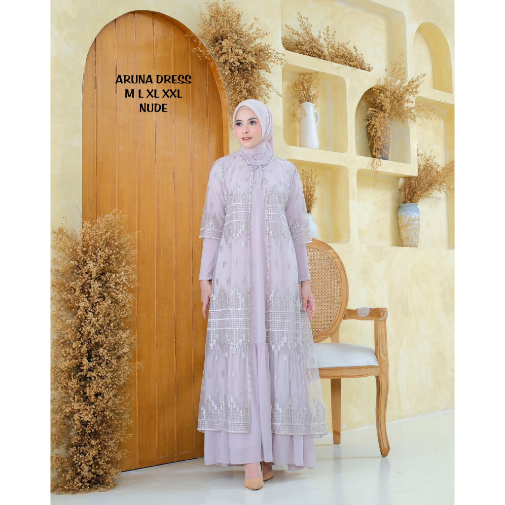 Aywears - Gamis pesta kondangan Arumi Dress pesta modern