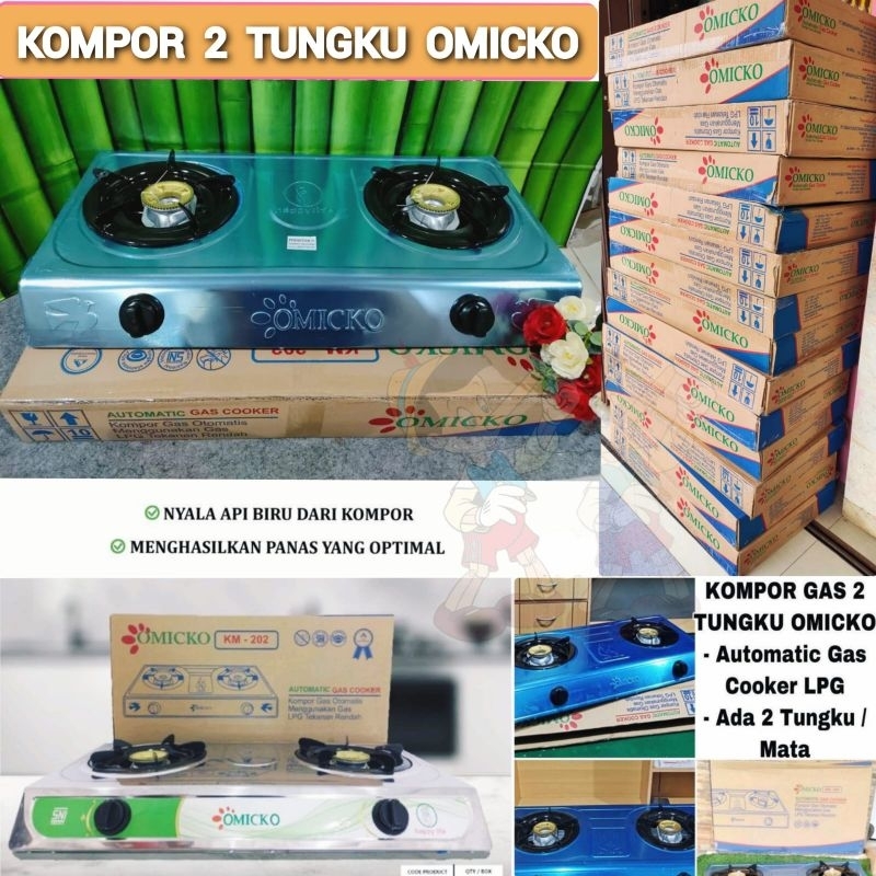 Kompor 2 Tungku Omicko