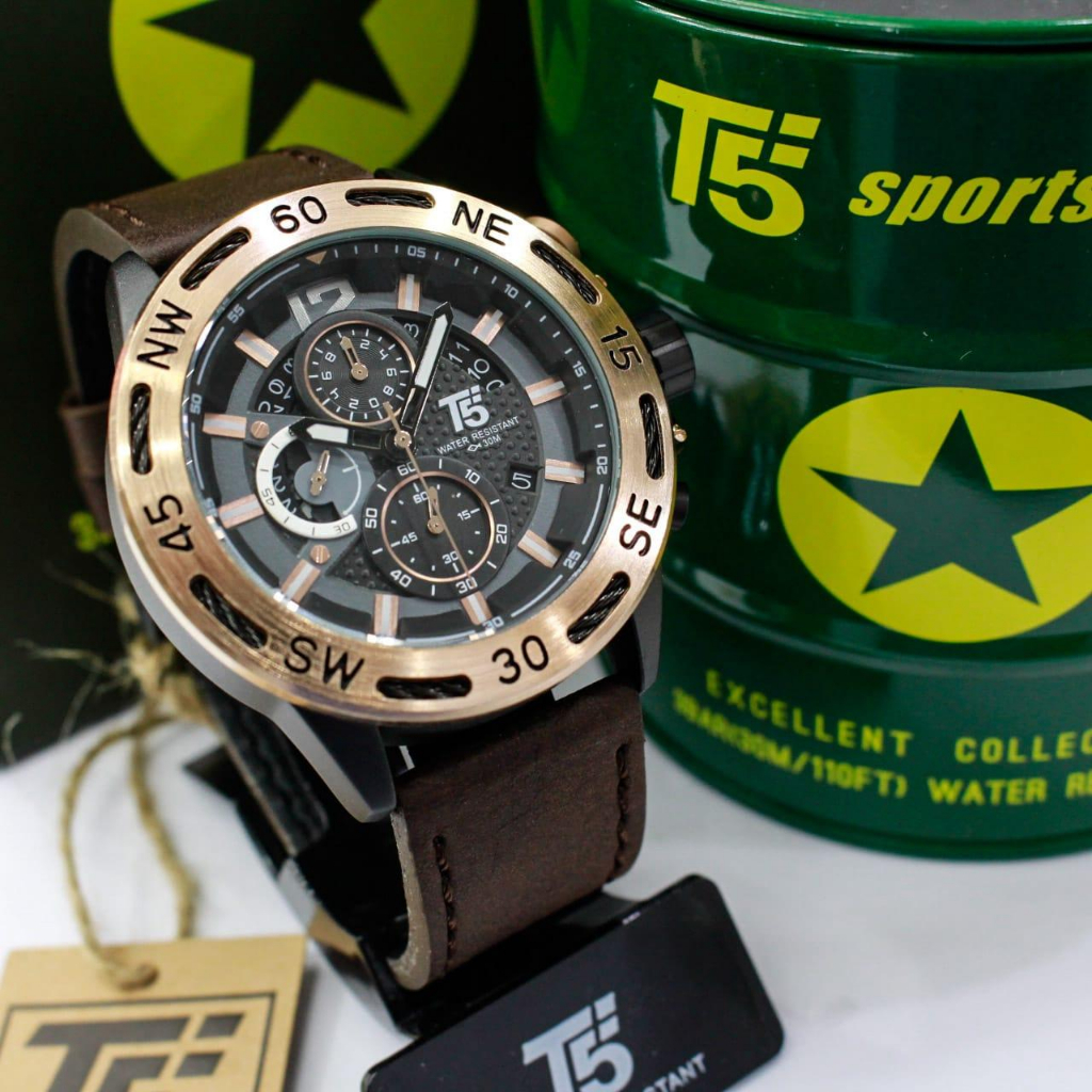 [SALE] TimelessCorp - Jam Tangan Pria Cowok T5 Watches Tipe H 3807G Original