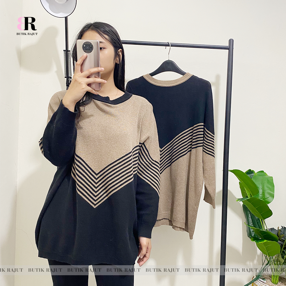 SWEATER RAJUT OVERSIZE WANITA / NATASYA / OVERSIZE RAJUT KEKINIAN WANITA LENGAN PANJANG