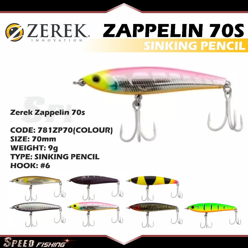 Lure Zerek Zappelin 70 115 160 Sinking Pencil