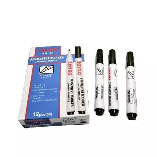 

1 Box isi 12 Joyko Spidol Besar Penanda Permanent Marker Grosir ATK