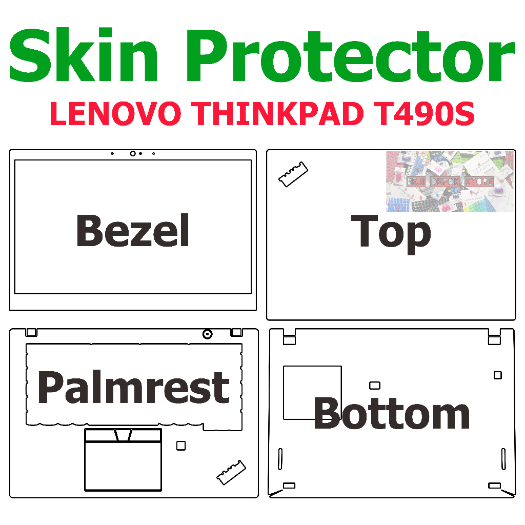 Lenovo Thinkpad T490S Skin Guard Garskin Protector