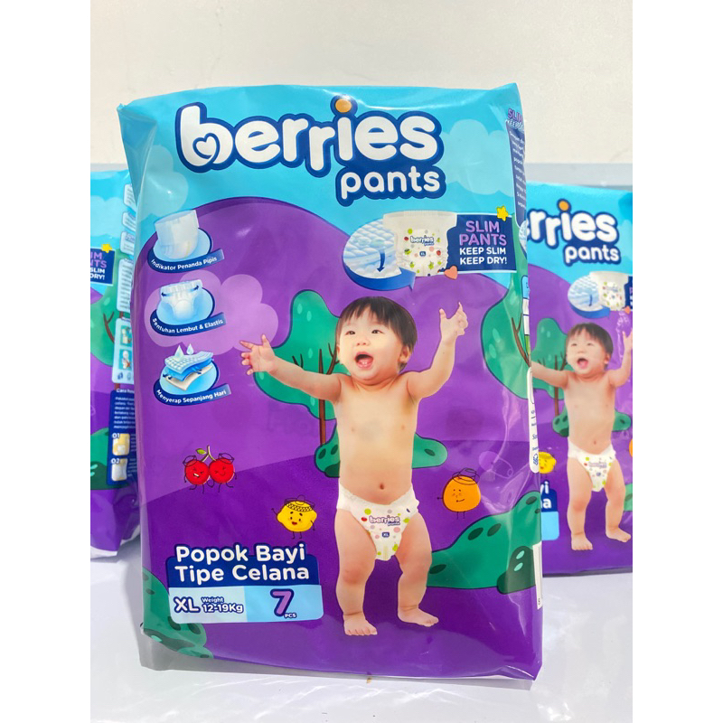 Berries pants XL/popok berries