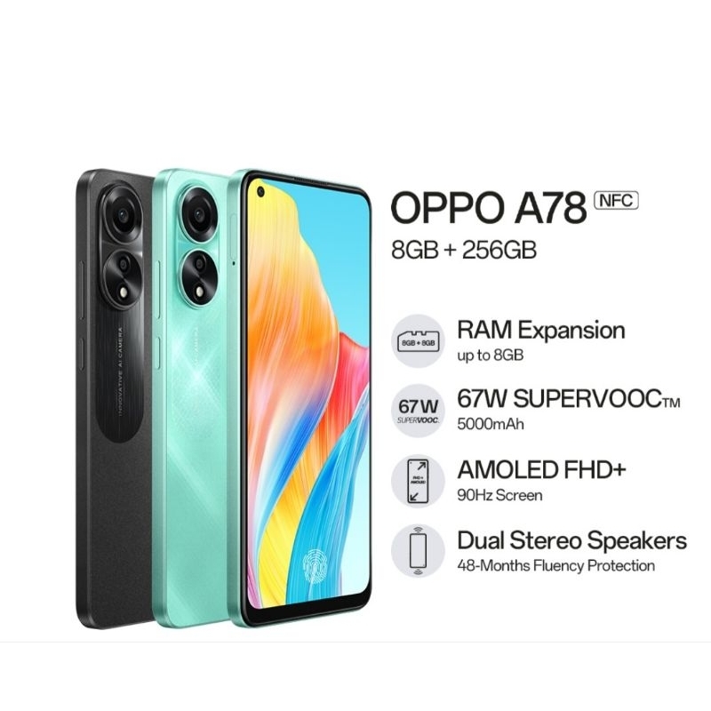OPPO A78 ram8/256 4g Nfc