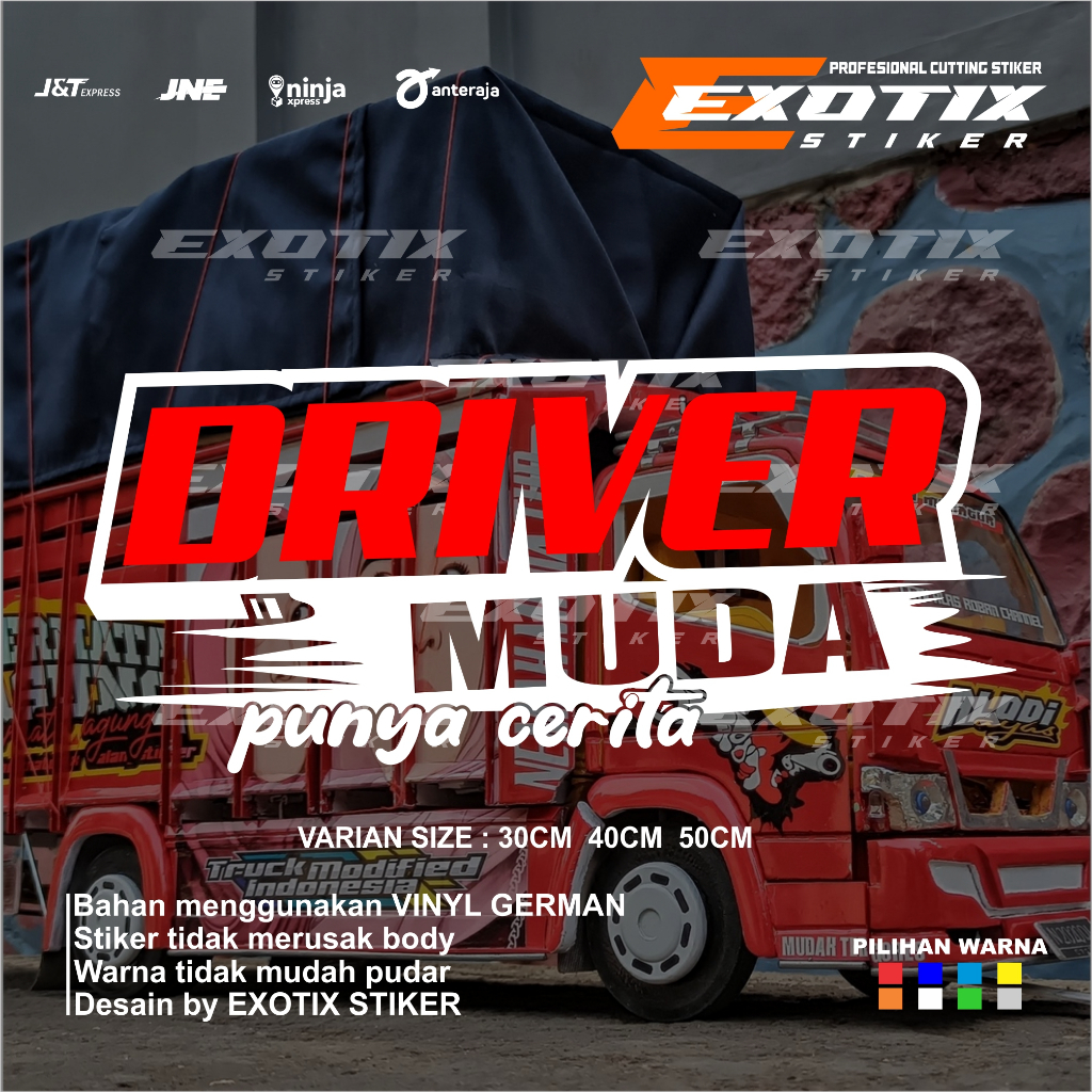 Stiker kaca driver muda stiker truk pick up stike variasi kaca truk pick up