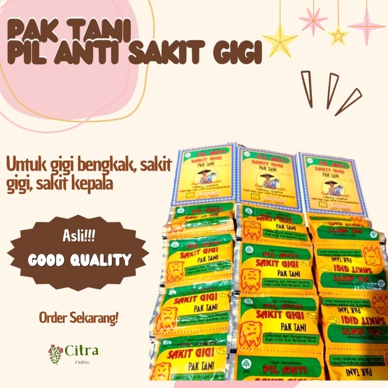 OBAT SAKIT GIGI PIL PAK TANI ORIGINAL ORI ASLI