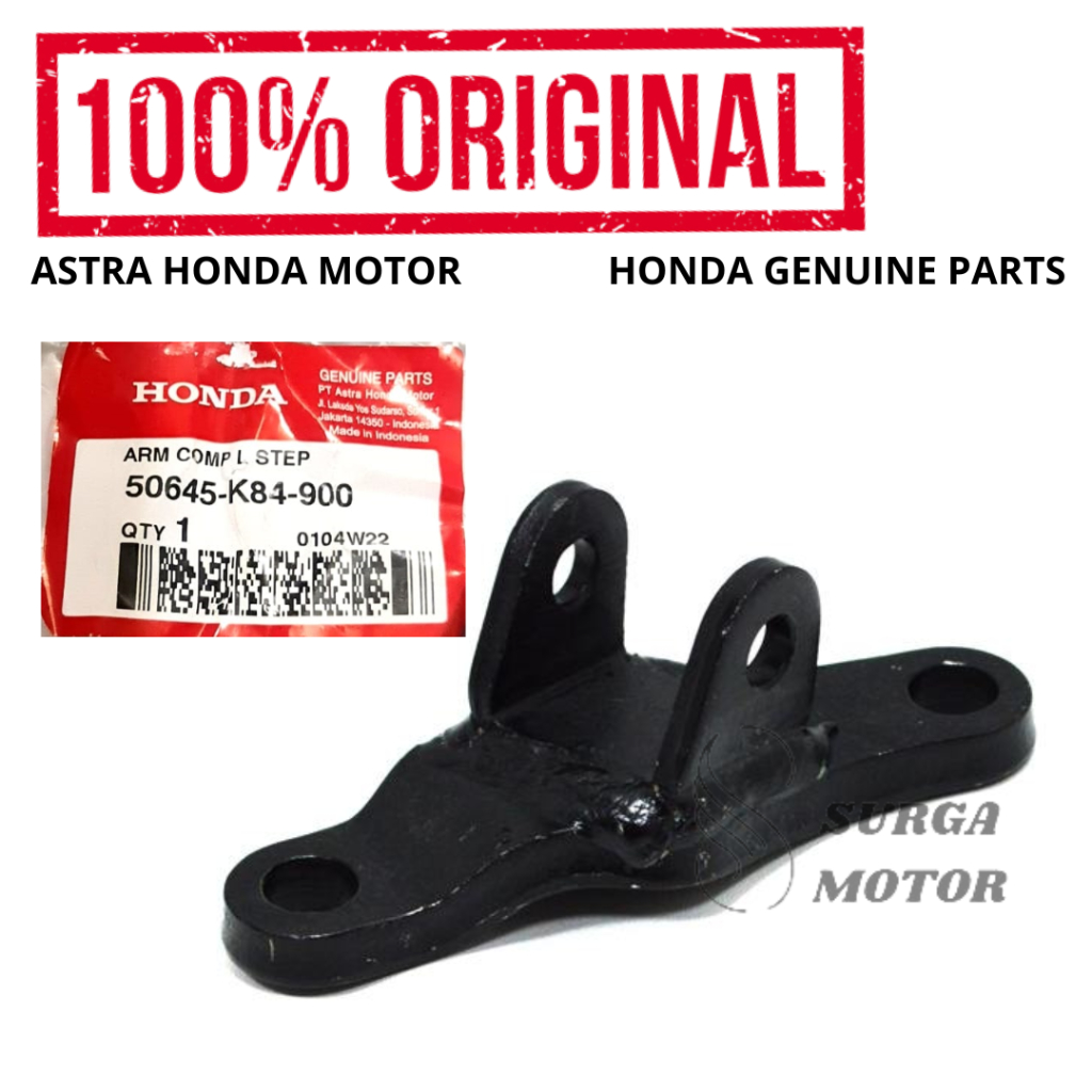 Dudukan Footstep Depan Kiri CRF 150L K84 Original Honda AHM 50645-K84-900 Arm Comp Left Foot Step CR