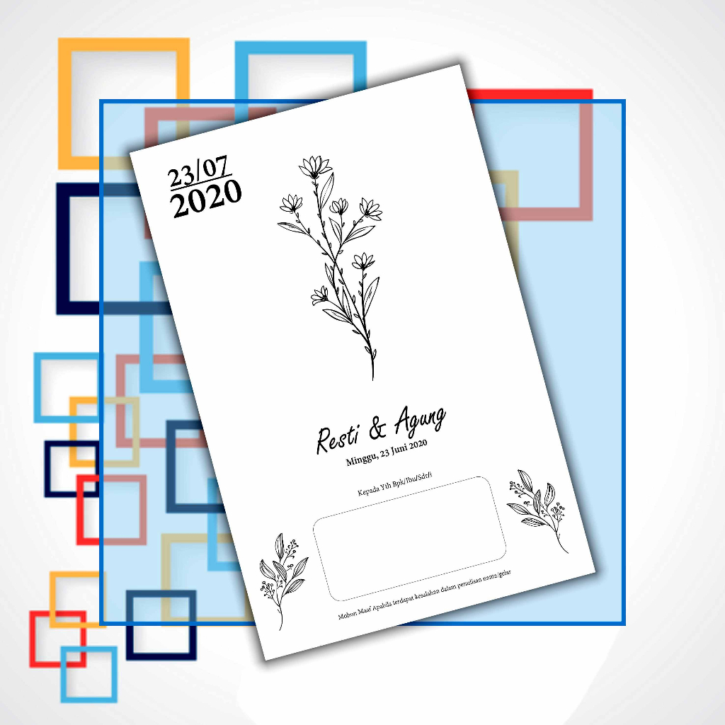 Undangan, Undangan Pernikahan, Khitanan Model Elegan