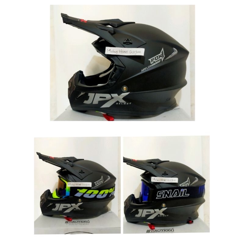 Helm Jpx Cross Solid Black Doff