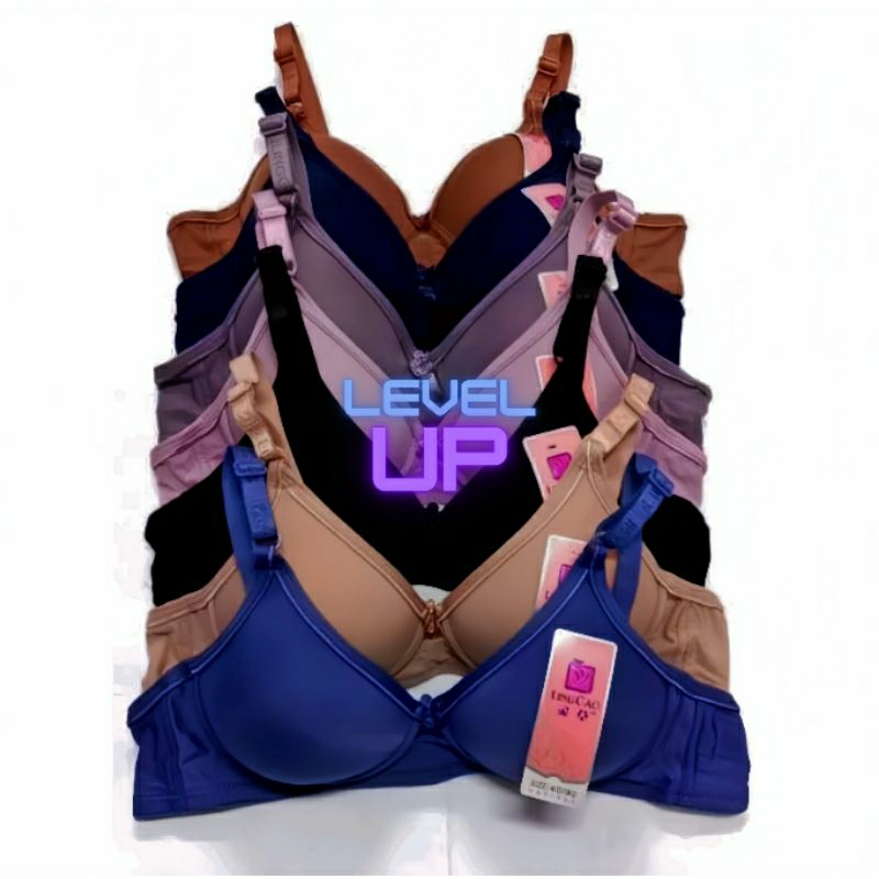 (TERMURAH HEMAT  BRA/BH IMPOR LINGCAO A5) 3pcs/6pcs Polos Tanpa Kawat Busa Tipis | BRA / BH Murah