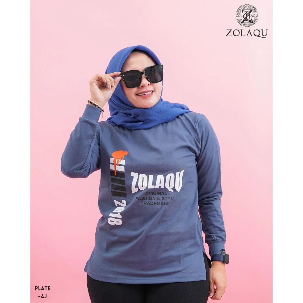 Kaos Atasan Wanita Muslimah Terbaru 2023 Kaos Zolaqu Jumbo
