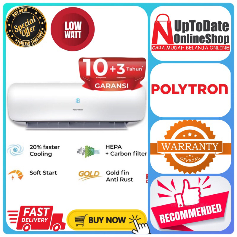 AC POLYTRON PAC05VZ PAC-05VZ 05VZ STANDARD 1/2PK NEUVA ICE SUPER COOLING LOW WATT POLYTRON AC 0.5PK